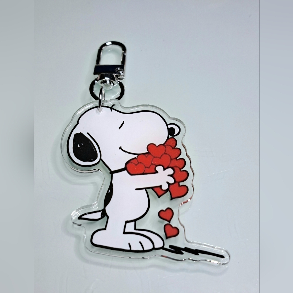 Valentine's Snoopy Keychain Purse Backpack Charm Clip